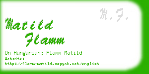 matild flamm business card